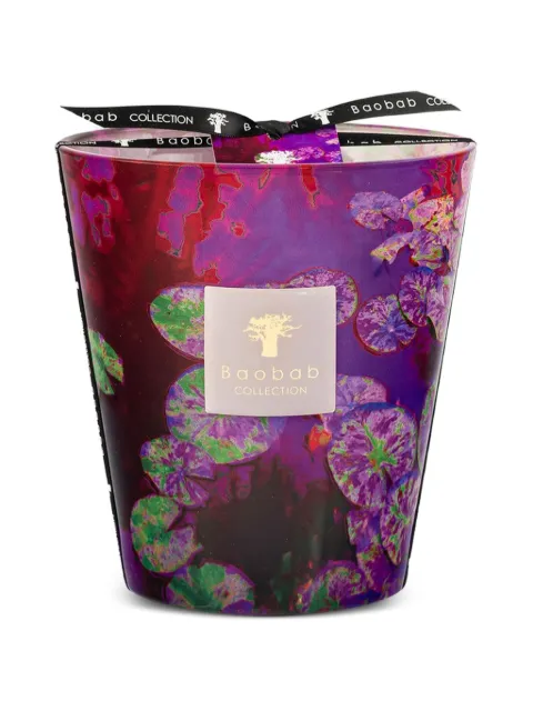 Baobab Collection Arty Flowers Water Lily candle Purple MAX16AFLI