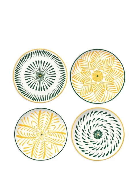 Serax Bazaar geometric-pattern breakfast plates Neutrals B8926200207