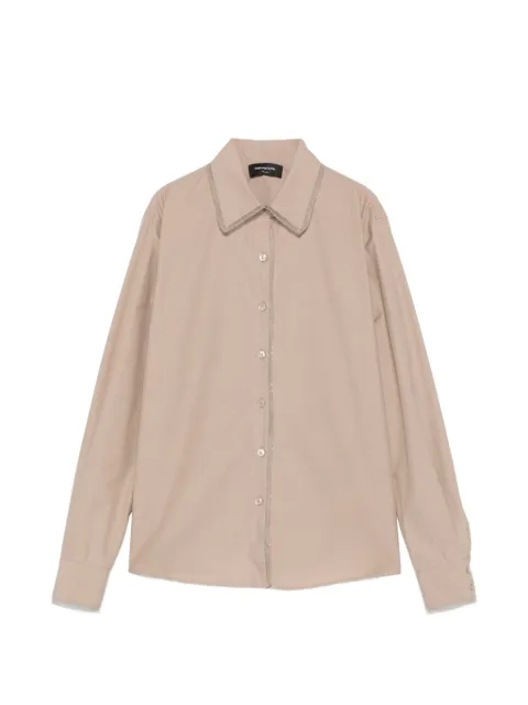 Fabiana Filippi beaded-trim long-sleeve shirt Neutrals CAD216F2330000L582