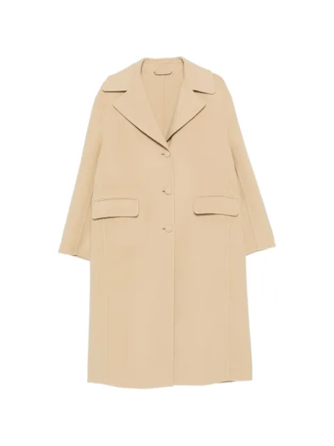 Ermanno Scervino single-breasted flap-pocket coat Neutrals D496D327CCZBG