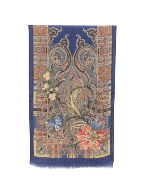 ETRO floral Paisley-print scarf Blue WATA0005AK1AQ