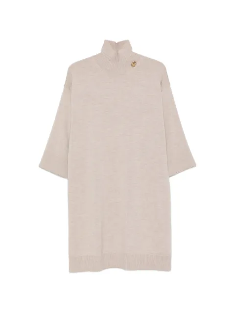 Fabiana Filippi brooch-detail mini dress Neutrals ABD216F130D462