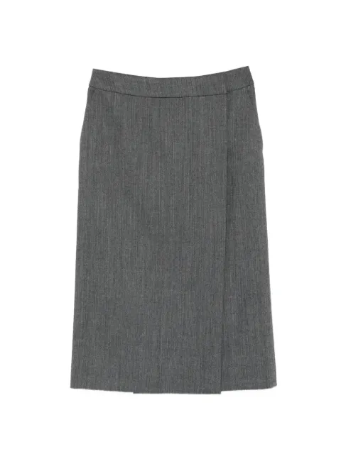 Ermanno Scervino herringbone-pattern wrap midi skirt Grey D492O374YAX