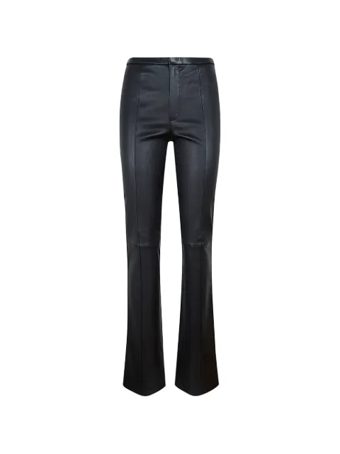 Stouls seam-detail leather trousers Black ICHAMPLONGE