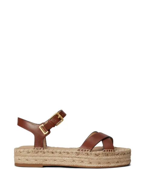 Lauren Ralph Lauren Emeryn leather espadrilles Brown 802P06400001