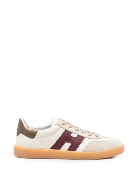 Hogan Cool logo-patch lace-up sneakers Neutrals HXM6470FB60UHC
