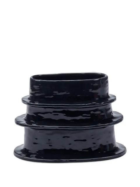 Serax Molly layered flower pot Black B7323008601