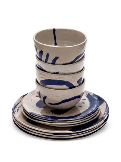 Serax Sophia brushstroke-print dinner set Neutrals B9926421617