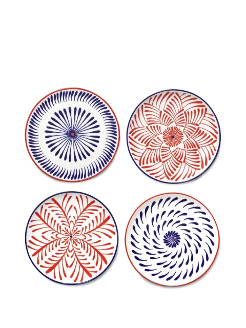 Serax x Waww La TableBazaar geometric-pattern dinner plates White B8926201307