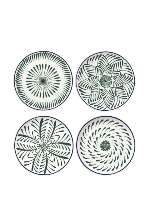 Serax Bazaar geometric-patterned plates White B8926200506