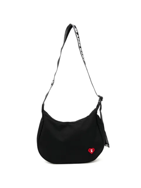 APEE™ by *A BATHING APE® logo-patch shoulder bag Black 00CBAM202318L