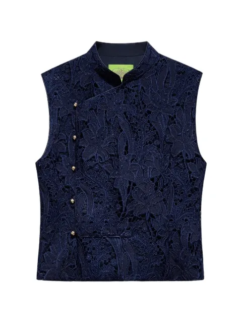 Shanghai Tang Tang floral-lace top Blue Z2WRT457CW