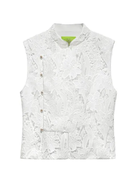 Shanghai Tang Tang lace-embroidered top White Z2WRT457EE