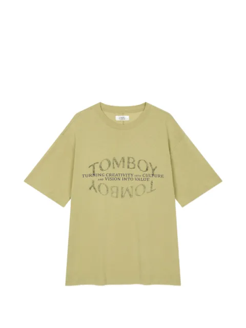 TOMBOY logo-print T-shirt Green 9106222210