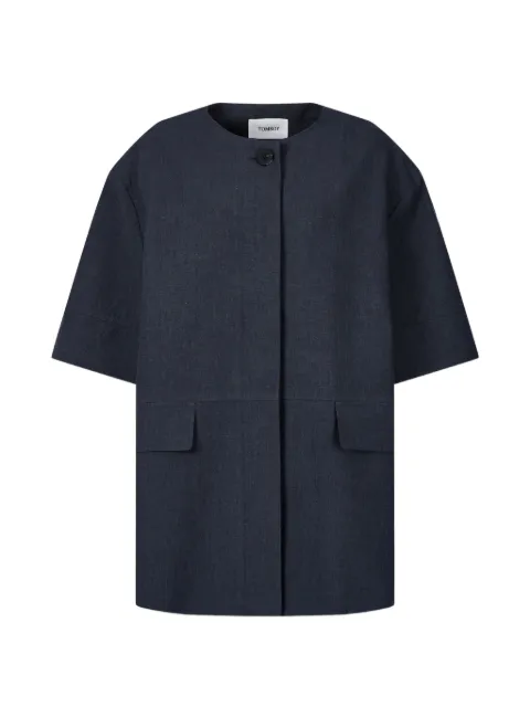 TOMBOY short-sleeved box-pleat jacket Blue 9106212551
