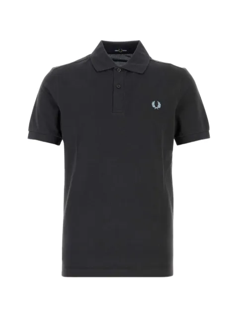Fred Perry embroidered-logo polo shirt Grey M6000