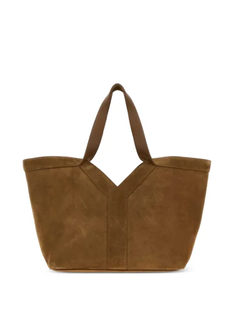 Saint Laurent Y-shaped panelled suede tote bag Brown 835274C0X0W