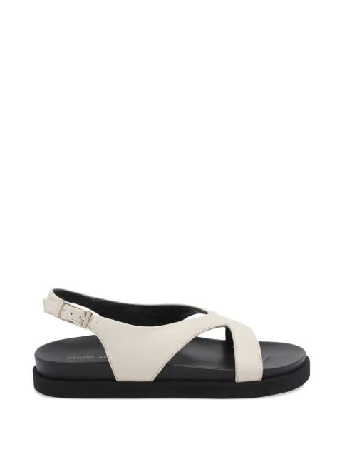 ANGEL ALARCON leather flat sandals Neutrals 26089