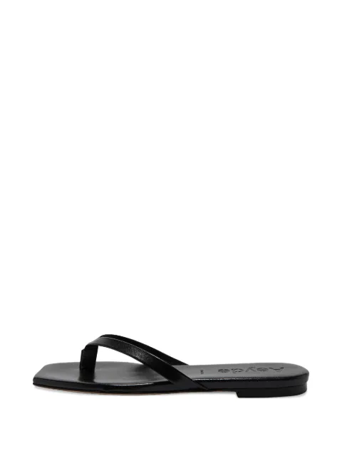 Aeyde Renee leather flat sandals Black FSBERS8MFL0221800007
