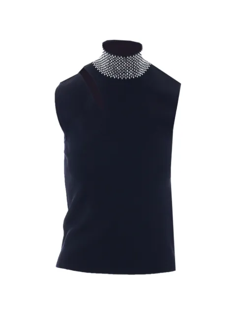 LIU JO knit top with rhinestones Black WA6221MS55N