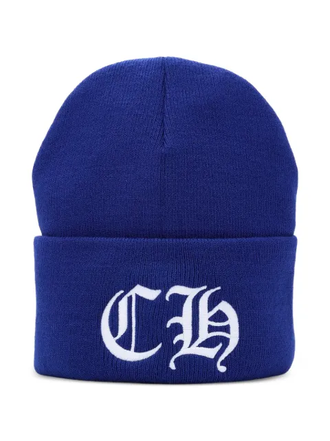 Chrome Hearts embroidered logo-patch beanie Blue CHRM1197