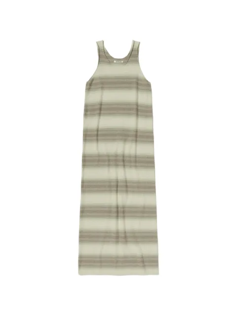 Auralee striped sleeveless dress Neutrals A26SD03GBLIMEGRAYSTRIPE
