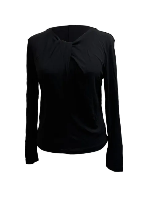 ANINE BING Amaya twisted blouse Black RFCPUGBCL738415W