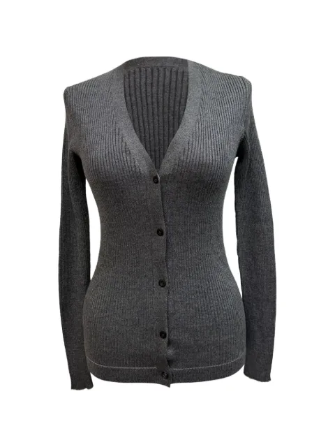 Prada Pre-Owned ribbed-knit cardigan Grey RFCPUGBCL738411W