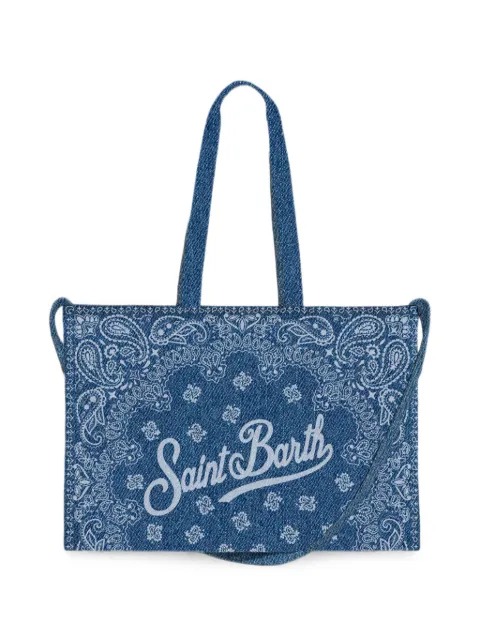 MC2 Saint Barth Essential bandana-print tote bag Blue EBAGN006