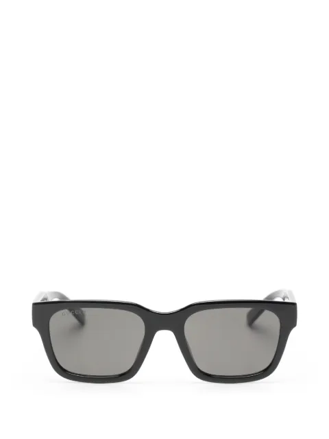 Gucci Eyewear Web-stripe rectangle-frame sunglasses Black GG1857S