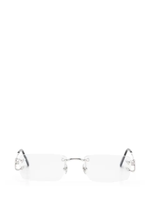 Cartier Eyewear Décor C rimless glasses Silver CT0344O