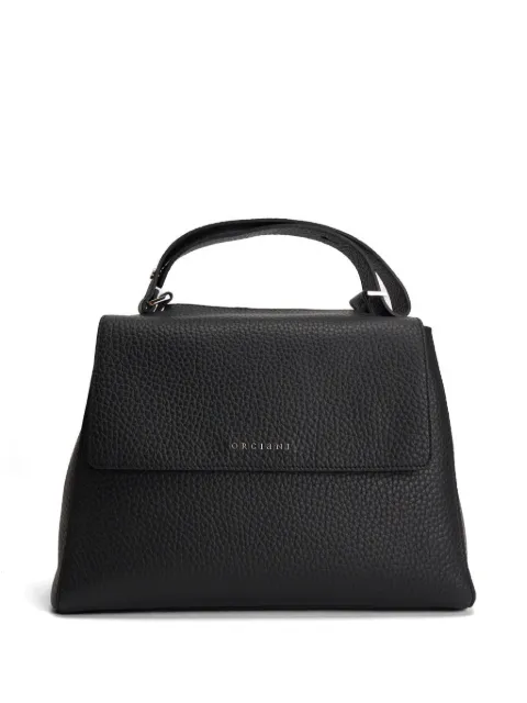 Orciani Sveva pebbled-leather shoulder bag Black SVEVANERA