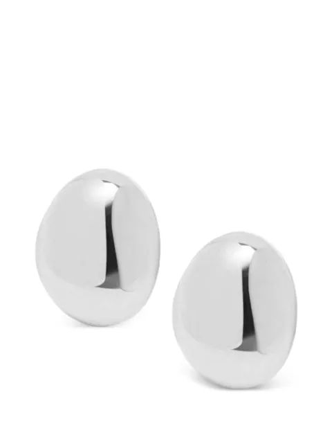Nialaya Jewelry oval earrings Silver WEAR079