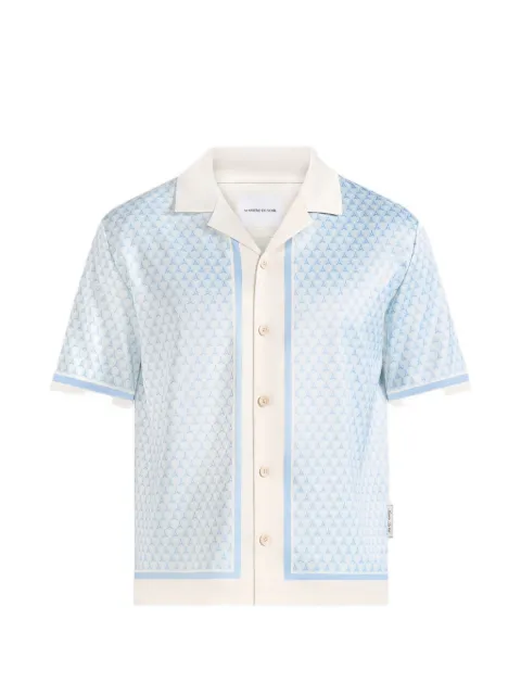 Manière De Voir Idriss Eiffel monogram resort shirt Blue MAN3597
