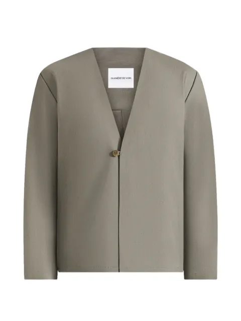 Manière De Voir Axel minimal kimono shirt Green MAN3561