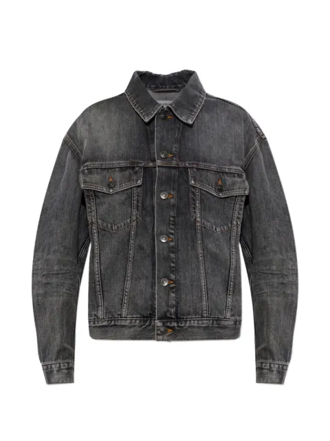 Balenciaga logo-embroidered buttoned jacket Grey 872147TUW56