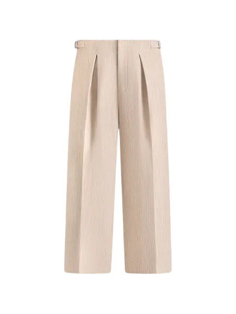 Manière De Voir Lior - box pleat wide leg trousers - beige Neutrals MAN3450