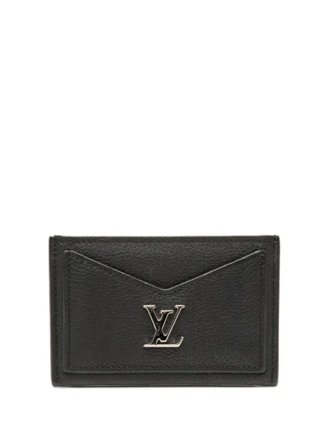 Louis Vuitton Pre-Owned 2019 Calfskin Lockme card holder Black N4WB8X69GDP2JXM0