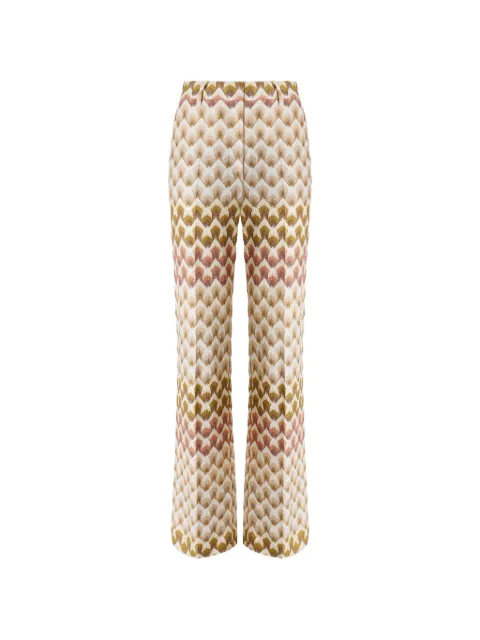 Missoni Chevron-knit wide-leg trousers Neutrals DS26WI01BR015L