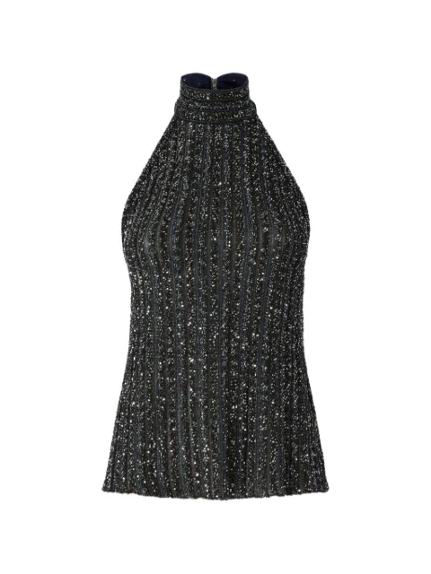 Missoni sequin-embellished halterneck top Blue DS26WK0BBK01JC