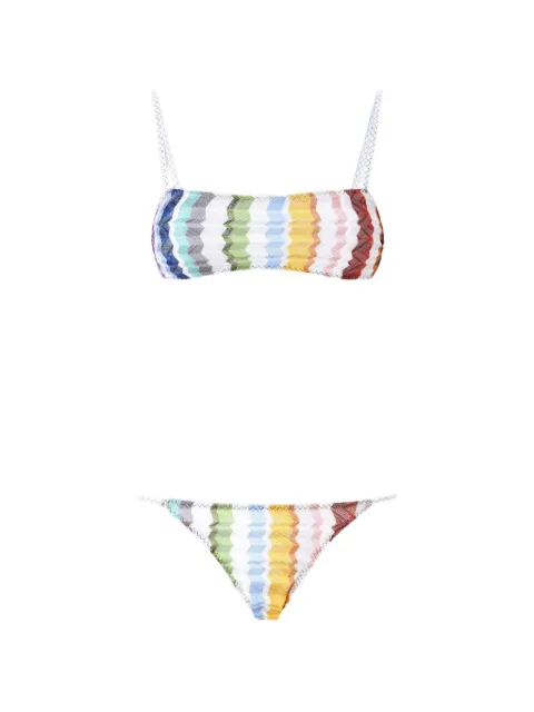 Missoni Zigzag-knit bikini White MC26WP00BR015Z