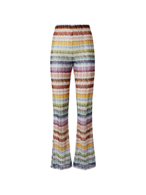 Missoni Zigzag-knit trousers Yellow MC23SI01BR015Z