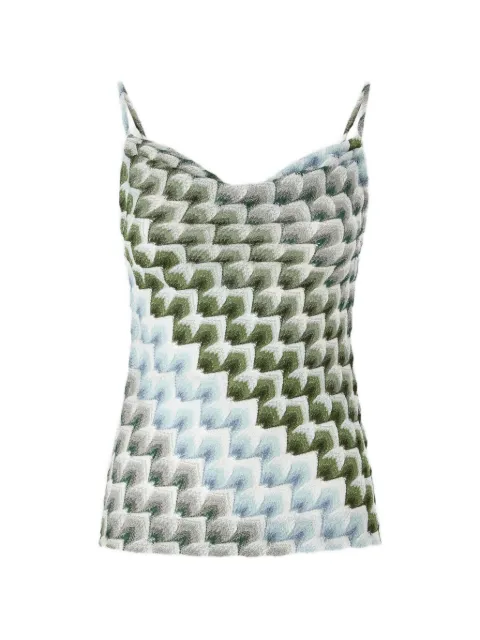 Missoni Top with lace motif and draped neckline Green DS26WK09BR015L