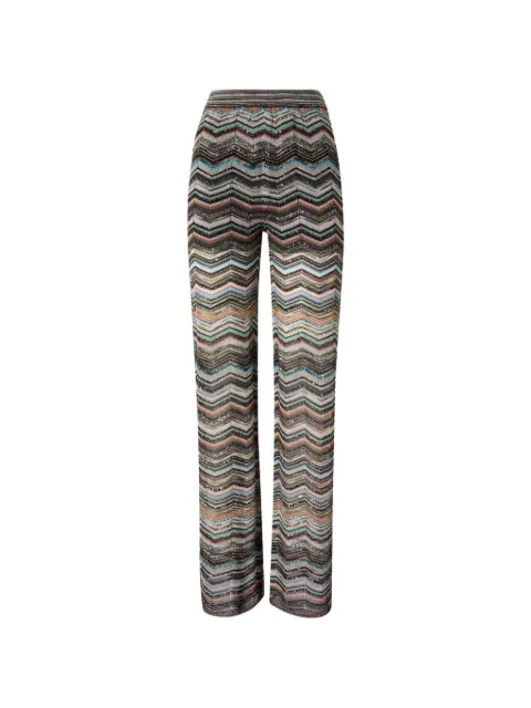 Missoni Zigzag-knit sequin-embellished trousers Black DS26WI0KBK01KS