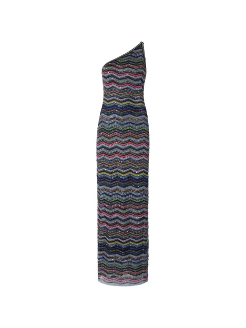 Missoni one-shoulder sequin-embellished maxi dress Blue DS26WG2ABK01KS