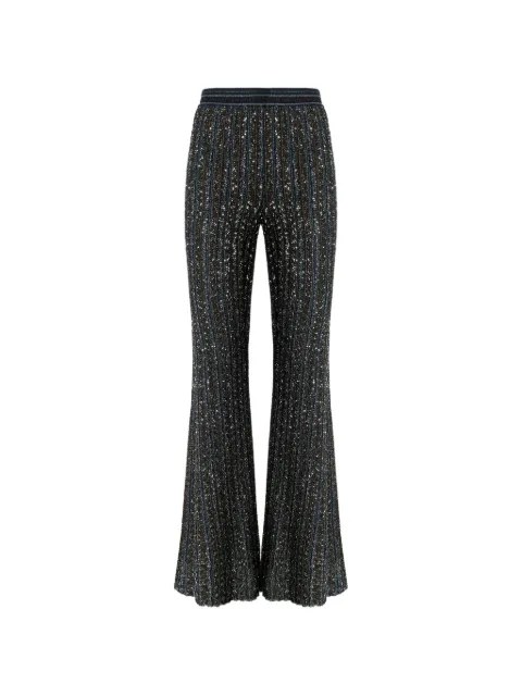 Missoni sequin-embellished striped trousers Black DS26WI05BK01JC
