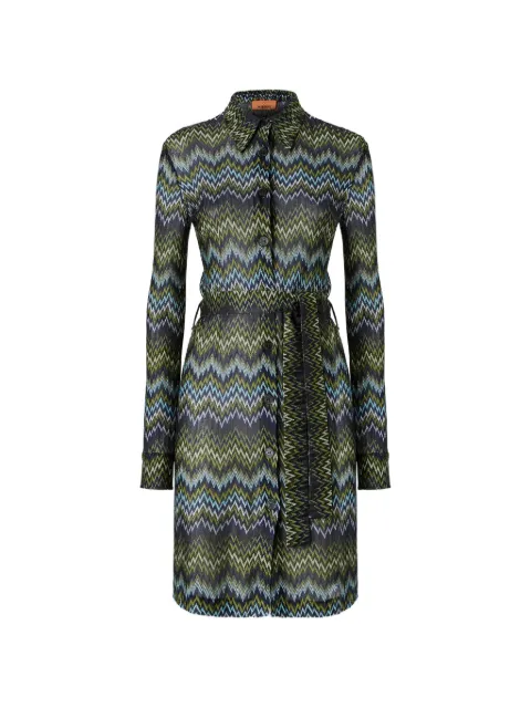 Missoni midi shirt dress in viscose Green DS26WG38BR016F