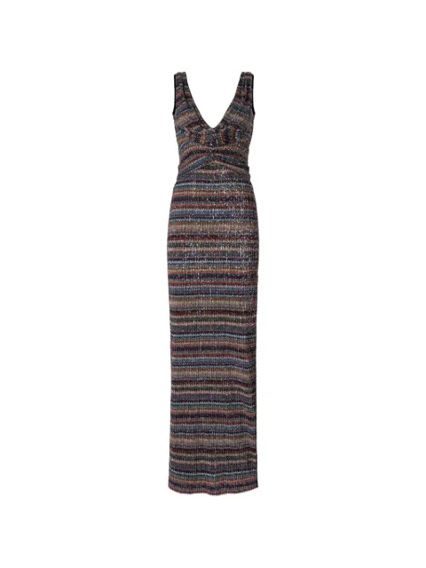 Missoni sequin-embellished striped dress Blue DS26WG2TBC006Q