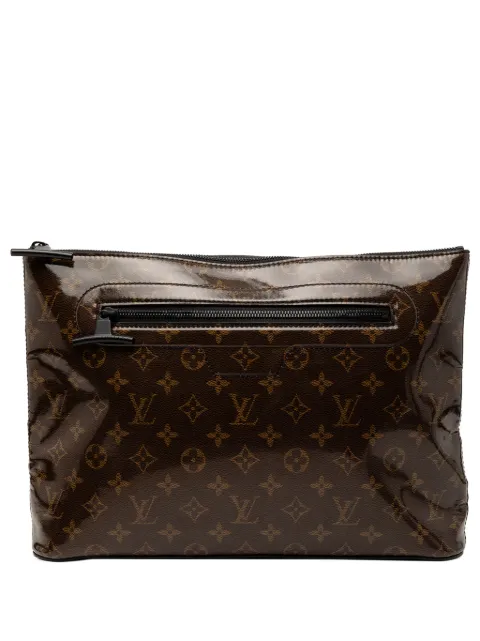 Louis Vuitton Pre-Owned 2018 Monogram Glaze Pochette Cosmos clutch bag Brown 23Q0G85WBAONWALK