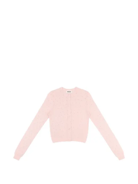 AREA crystal-embellished cardigan Pink SP26AWKN0043YA01